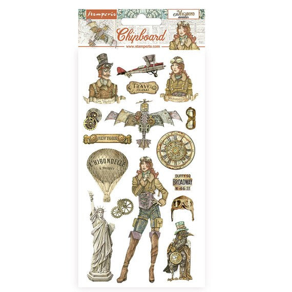 Stamperia Sir Vagabond Aviator-spaanplaat